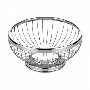 PASLANMAZ YUVARLAK EKMEK VE MEYVE SEPETİ 40CM