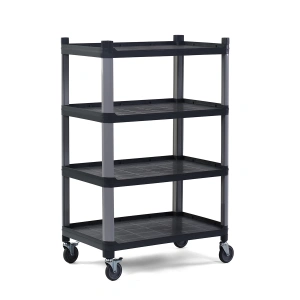 Plastik Raf 4 Katlı Açık Hareketli Antrasit Gri