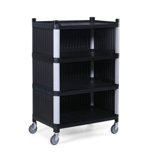 Plastik Raf 4 Katlı Kapalı Sabit Gri