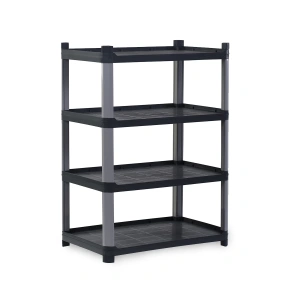 PLASTİK RAF 4 Katlı Açık Antrasit Gri Sabit
