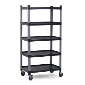 Plastik Raf 5 Katlı Açık Hareketli Gri