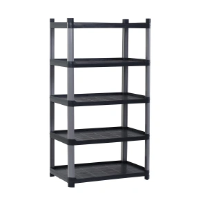 Plastik Raf 5 Katlı Açık Sabit Antrasit Gri