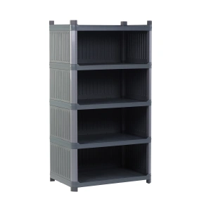 Plastik Raf 5 Katlı Kapalı Sabit Gri