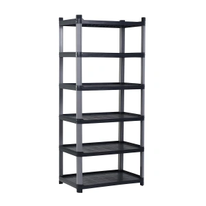 Plastik Raf 6 Katlı Açık Sabit Antrasit Gri