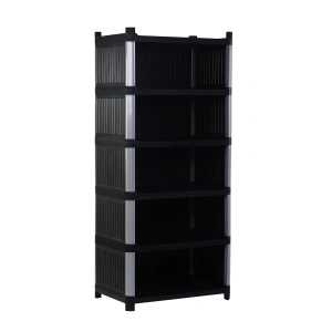 Plastik Raf 6 Katlı Kapalı Sabit  Antrasit Gri