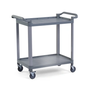 Plastik Servis Arabası 2 Katlı Açık Gri