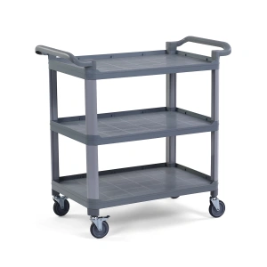 Plastik Servis Arabası 3 Katlı Açık Gri