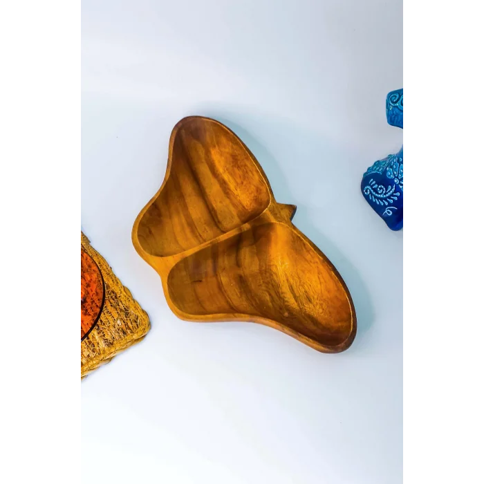 2 Bölmeli Akasya Kelebek Çerezlik