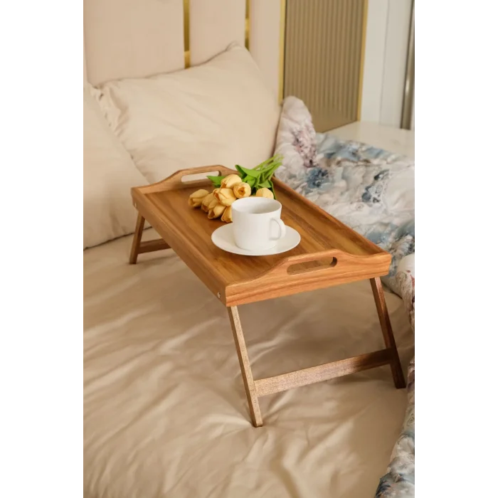 Mio - Akasya Katlanır Ayaklı Yatak Keyif Tepsisi 50 x 30 cm