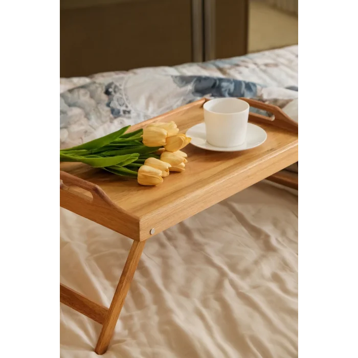 Mio - Akasya Katlanır Ayaklı Yatak Keyif Tepsisi 50 x 30 cm