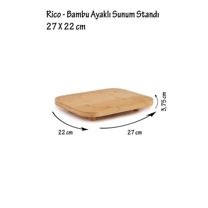 Rico - Bambu Ayaklı Sunum Standı 27 X 22 cm