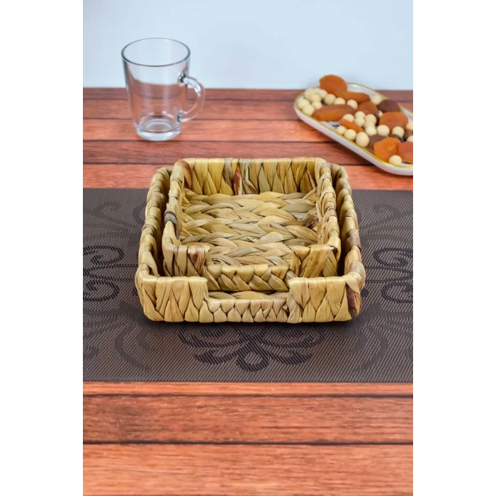 Aiden - 2 li Hasır Su Sümbülü Peçetelik