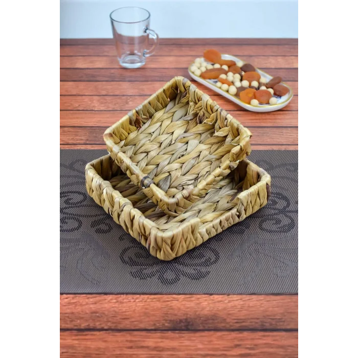 Aiden - 2 li Hasır Su Sümbülü Peçetelik