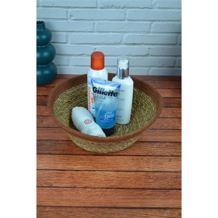 Liv - Dekoratif Doğal El Örmesi Hasır, Çok Amaçlı Sepet, Banyo Ve Mutfak Organizer