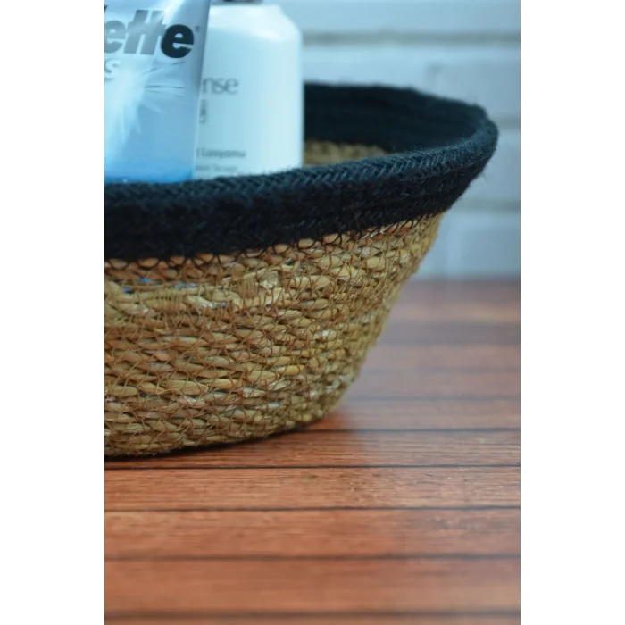 Liv - Dekoratif Doğal El Örmesi Hasır, Çok Amaçlı Sepet, Banyo Ve Mutfak Organizer