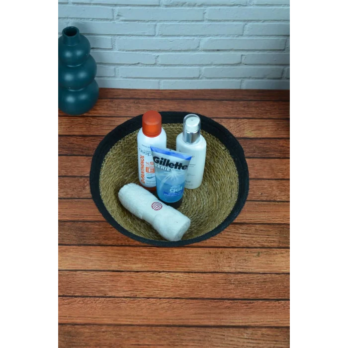 Liv - Dekoratif Doğal El Örmesi Hasır, Çok Amaçlı Sepet, Banyo Ve Mutfak Organizer