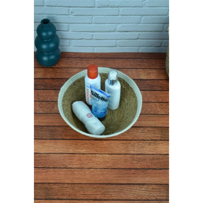 Liv - Dekoratif Doğal El Örmesi Hasır, Çok Amaçlı Sepet, Banyo Ve Mutfak Organizer