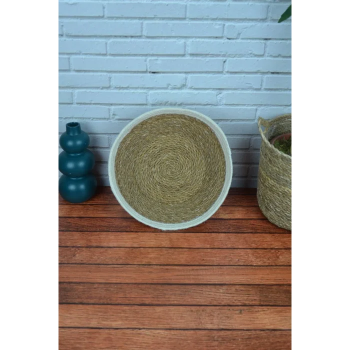 Liv - Dekoratif Doğal El Örmesi Hasır, Çok Amaçlı Sepet, Banyo Ve Mutfak Organizer