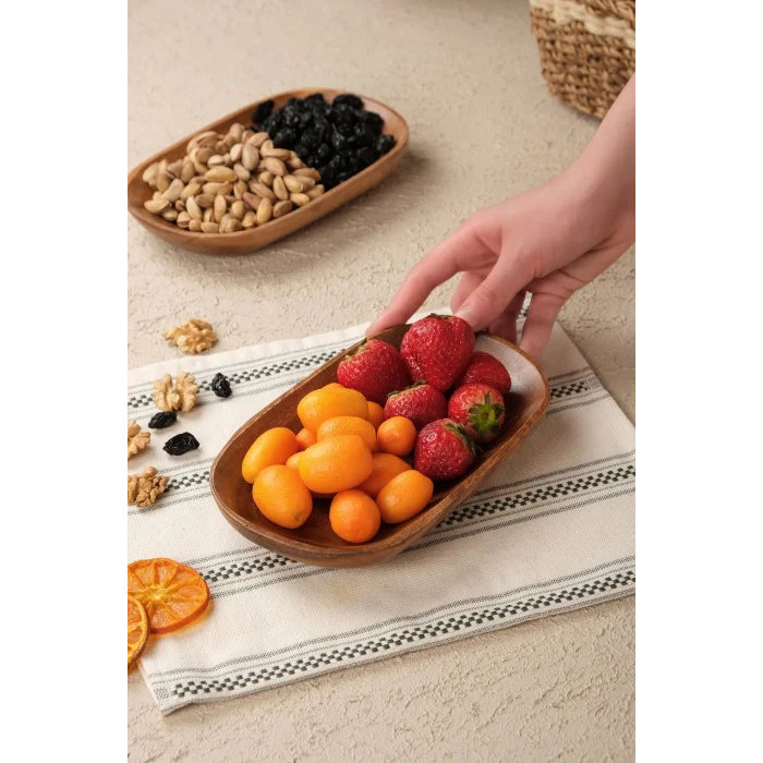 Nicole - 2 Adet Akasya Oval Kase