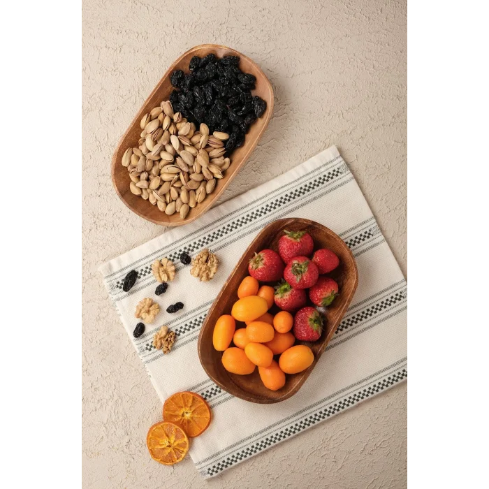 Nicole - 2 Adet Akasya Oval Kase