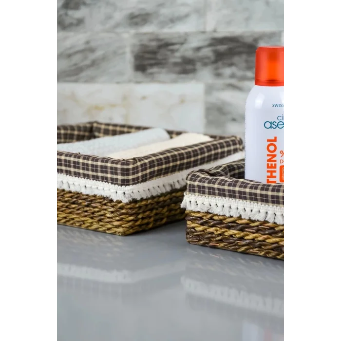 Lotte - 2 li Hasır Çok Amaçlı Sepet Seti