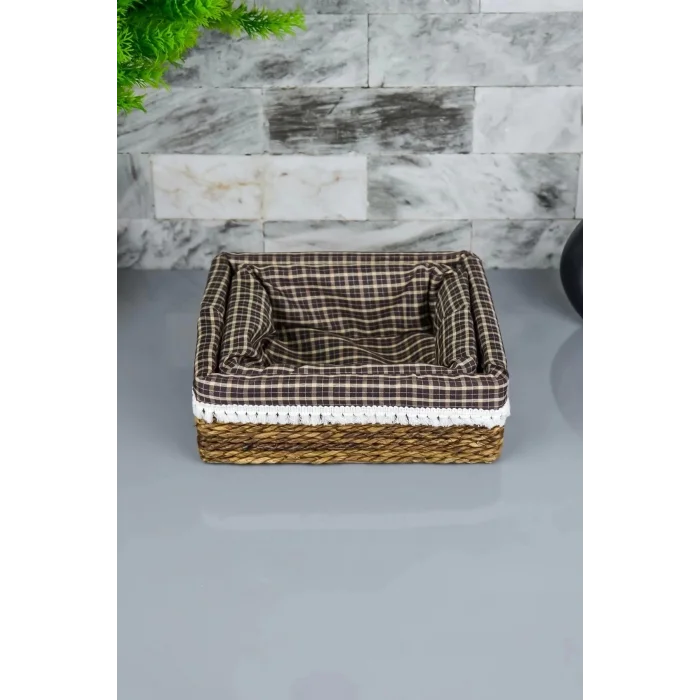 Lotte - 2 li Hasır Çok Amaçlı Sepet Seti