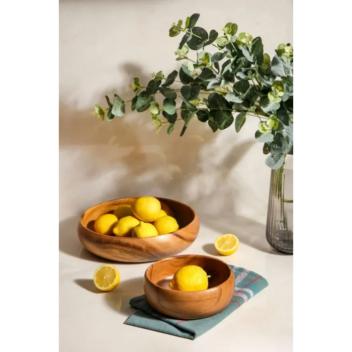 Bella - Akasya 2 Li Büyük Boy Kase Seti 25 Cm / 15 Cm