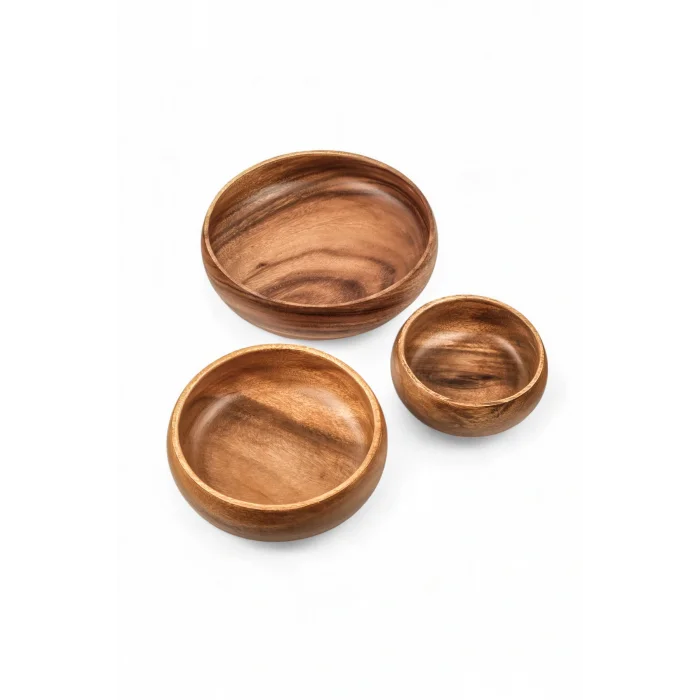 Bella - Akasya 3 lü Büyük Boy Kase Seti 25 cm / 20 cm / 15 cm