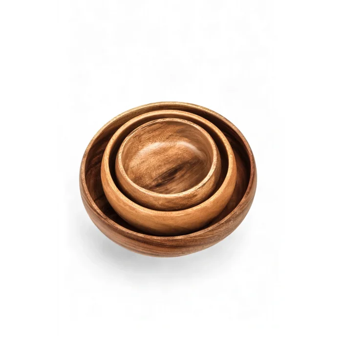 Bella - Akasya 3 lü Büyük Boy Kase Seti 25 cm / 20 cm / 15 cm