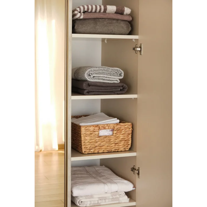 Claudia - Hasır El Örgüsü Kulplu Dikdörtgen Organizer Çok Amaçlı Sepet 42x30