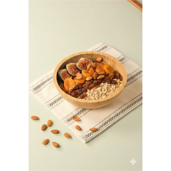 Mia - Bambu İkeanatural Salata Kasesi, Sunum Kasesi, Dekoratif Kase, İskandinav Kase 20 cm