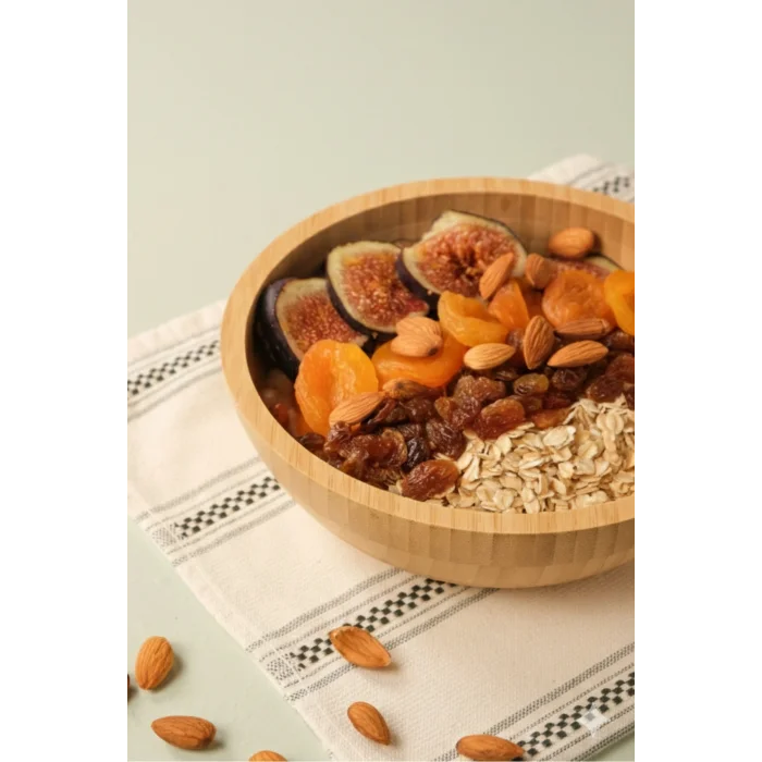 Mia - Bambu İkeanatural Salata Kasesi, Sunum Kasesi, Dekoratif Kase, İskandinav Kase 20 cm