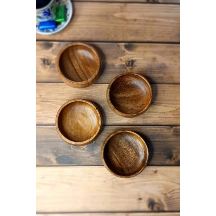 Inge - Doğal Akasya 4 Lü Yuvarlak Çerezlik