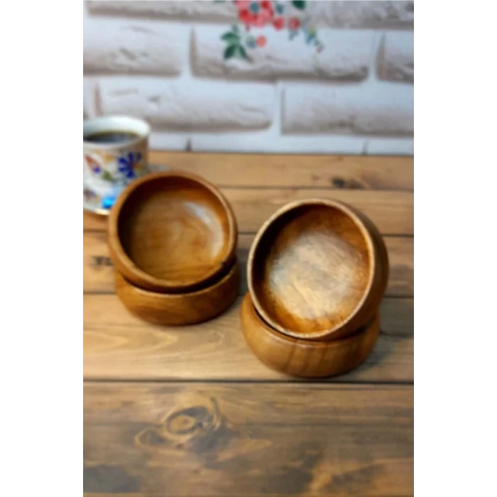 Inge - Doğal Akasya 4 Lü Yuvarlak Çerezlik