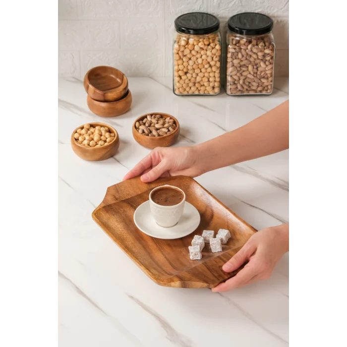 Akasya - Kulplu Tepsi