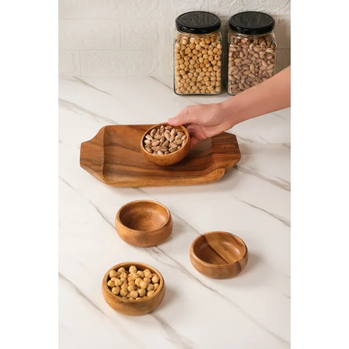 Akasya - Kulplu Tepsi