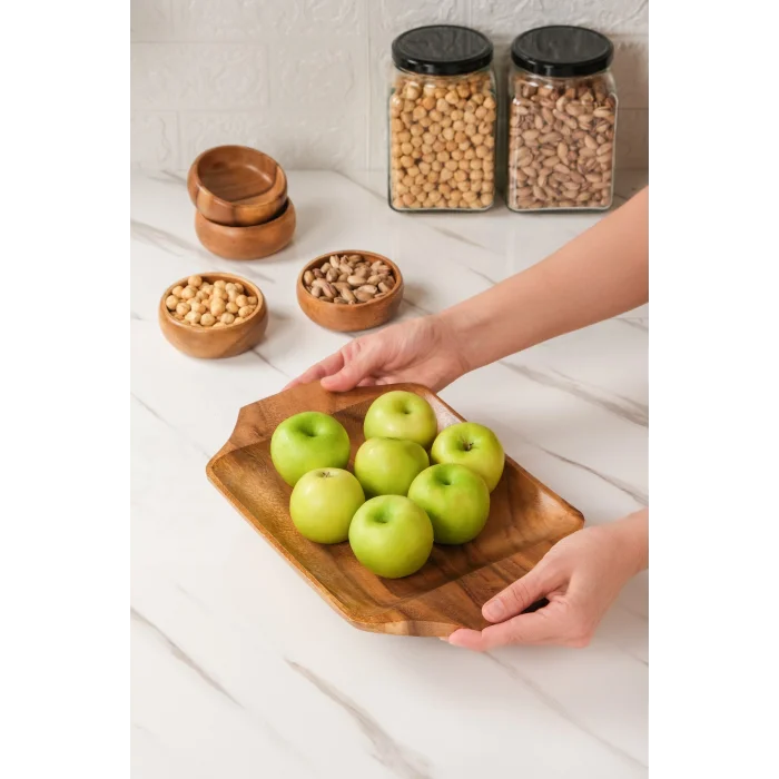 Akasya - Kulplu Tepsi