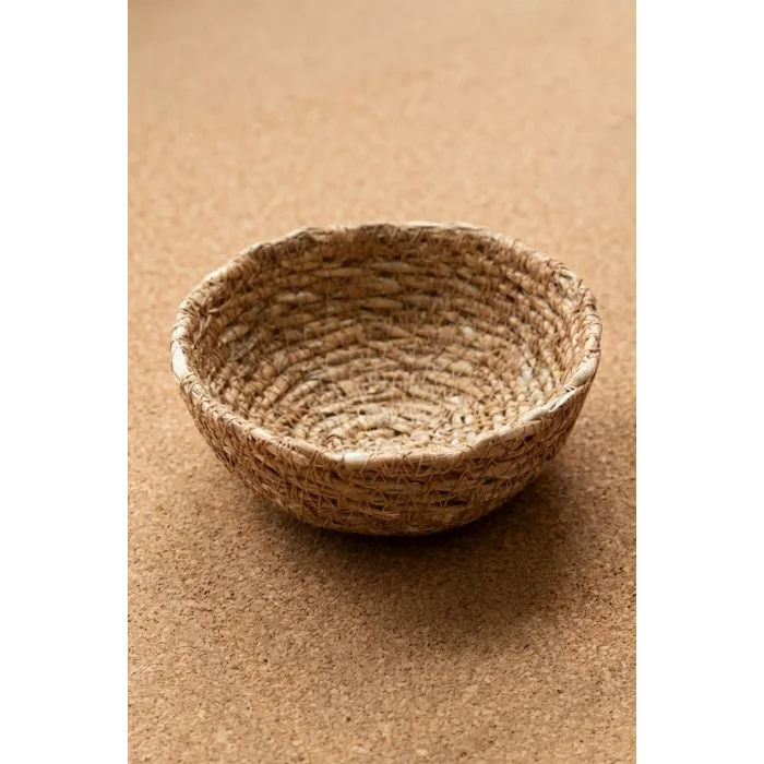 Rhea - 6 lı Naturel Hasır Kase, Çerezlik