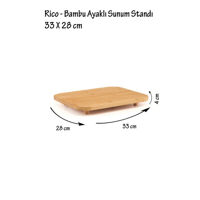 Rico - Ayaklı Bambu Sunum Standı 33 x 28 cm
