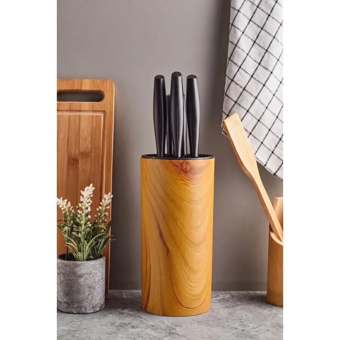 Perotti Coltello Bamboo 6 Parça Bıçak Seti Taba Yuvarlak