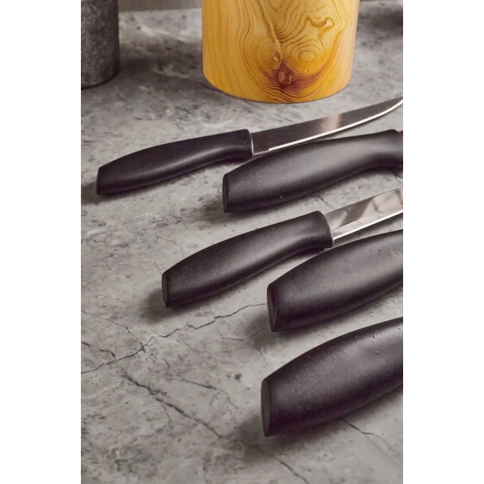 Perotti Coltello Bamboo 6 Parça Bıçak Seti Taba Yuvarlak