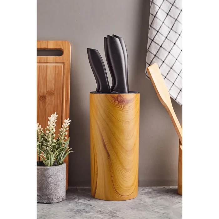 Perotti Coltello Bamboo 6 Parça Bıçak Seti Taba Yuvarlak