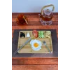 Mina - Bambu Sunum Ve Kahvaltı Tabağı, Steak Sunum Tabağı Büyük Boy Bambu Tabak 6 Bölmeli 32 x 24 cm