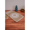Ethnic - 6 Adet Jüt El Baskılı Dikdörtgen Sofra Sunum Tabak Altlığı Supla Amerikan Servisi 45x30 Cm