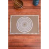 Ethnic - 6 Adet Jüt El Baskılı Dikdörtgen Sofra Sunum Tabak Altlığı Supla Amerikan Servisi 45x30 Cm