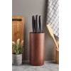 Perotti Coltello Wood 6 Parça Bıçak Seti Kahverengi Yuvarlak