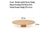Arven - Bambu Ayaklı Servis Tabağı Meyve Kurabiye Kek Pasta Tatlı Yemek Sunum Tabağı 28 x 6 cm