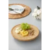 Arven - Bambu Ayaklı Servis Tabağı Meyve Kurabiye Kek Pasta Tatlı Yemek Sunum Tabağı