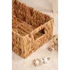 Lauretta - 3 lü Hasır El Örgüsü Kulplu Dikdörtgen Organizer Sepet Seti