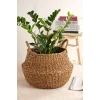 Alizee - Büyük Boy Dekoratif Katlanabilir Hasır Sepet Saksılık